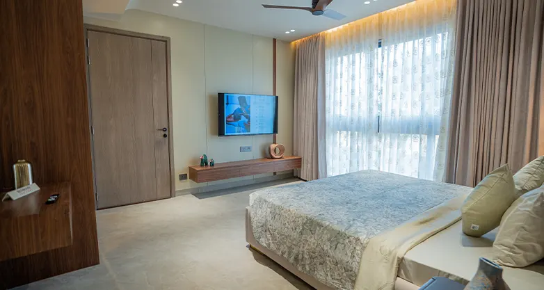 Modern Living Room View - Royal Retreat Premium Apartments Vaishali Nagar(w)
