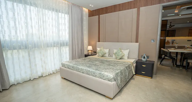 Master Bedroom Interior - Royal Retreat 4BHK Luxury Flat Jaipur